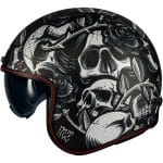 CASCO JET MT LEMANS 2 SV S BREAKOUT B2 MATT NEGRO BLANCO ESTILO RETRO - Imagen 2