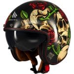 CASCO JET MT LEMANS 2 SV S BREAKOUT B9 GLOSS NEGRO ROJO VERDE ESTILO RETRO