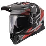 CASCO DE MOTO TRAIL LS2 - MX702 PIONEER II BLOCK GREY RE-ECE 22.06 GRIS ROJO