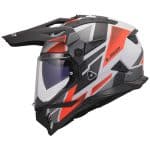 CASCO DE MOTO TRAIL LS2 - MX702 PIONEER II BLOCK GREY RE-ECE 22.06 GRIS ROJO - Imagen 2