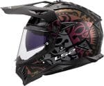 CASCO DE MOTO TRAIL LS2 -MX702 PIONEER II RANGI BLACK-06-ECE 22.06  NEGRO DORADO - Imagen 2