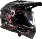 CASCO DE MOTO TRAIL LS2 -MX702 PIONEER II RANGI BLACK-06-ECE 22.06  NEGRO DORADO - Imagen 3