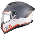 CASCO INTEGRAL HELMET MT STINGER 2 CORE A5 MATT BLANCO GRIS ROJO MATE /ECE 22.06 - Imagen 2