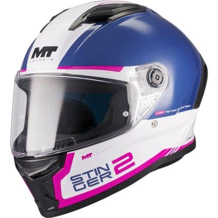 CASCO INTEGRAL HELMET MT STINGER 2 CORE A8 GLOSS AZUL ROSA /ECE 22.06