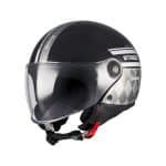 CASCO JET  MT-STREET S RUNWAY B2 GLOSS NEGRO BLANCO