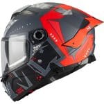 CASCO INTEGRAL MT HELMET THUNDER 4 R SV CANVAS C5 MATT /ECE 22.06 GRIS ROJO MATE - Imagen 4