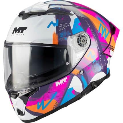 CASCO INTEGRAL MT HELMET THUNDER 4 R SV PIPEN C8 GLOSS /ECE 22.06 ROSA BLANCA