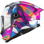 CASCO INTEGRAL MT HELMET THUNDER 4 R SV PIPEN C8 GLOSS /ECE 22.06 ROSA BLANCA - Imagen 4