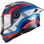 CASCO INTEGRAL MT HELMET THUNDER 4 R SV RELEVANT C5 GLOSS /ECE 22.06/ BLANCO AZUL ROJO - Imagen 3