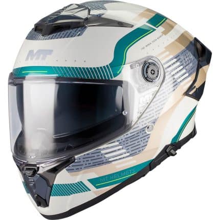 CASCO INTEGRAL MT HELMET THUNDER 4 R SV RELEVANT C6 GLOSS /ECE 22.06/ AZUL TURQUESA VERDE LIMA