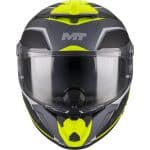 CASCO INTEGRAL MT HELMET THUNDER 4 R SV WIND TUNNEL B3 MATT /ECE 22.06/  FLUOR AMARILLO GRIS - Imagen 2