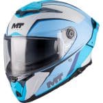 CASCO INTEGRAL MT HELMET THUNDER 4 R SV WIND TUNNEL C7 MATT /ECE 22.06 AZUL TURQUESA GRIS CLARO