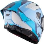 CASCO INTEGRAL MT HELMET THUNDER 4 R SV WIND TUNNEL C7 MATT /ECE 22.06 AZUL TURQUESA GRIS CLARO - Imagen 3