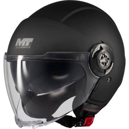 CASCO JET  VIALE SV S PURE A1 MATT NEGRO MATE