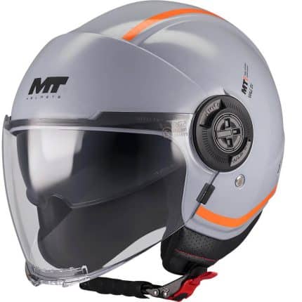 CASCO JET MT VIALE SV S TASTY C4 GLOSS GRIS NARANJA