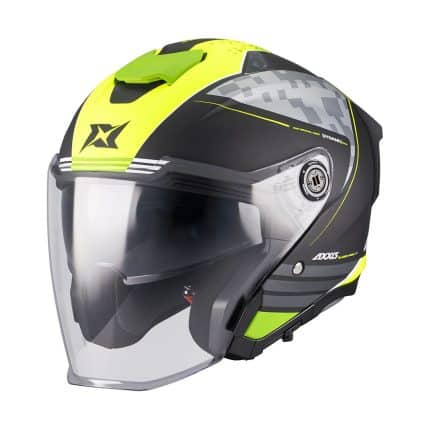 CASCO JET AXXIS BLAZER SV PIXELART B3 MATT NEGRO AMARILLO MATE  /ECE 22.06.