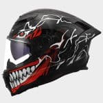 CASCO INTEGRAL DE LS2 -FF807 DRAGON FC INCUBUS WHITE RED/ ROJO BLANCO NEGRO BRILLO - Imagen 2