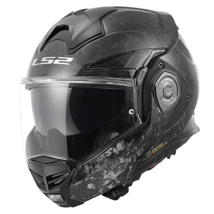 FF901 ADVANT X FORGED GLOSS CARBON 1 CASCO MODULAR LS2-FF901 ADVANT X FORGED GLOSS CARBON-06 NEGRO FORGED - Imagen 1