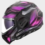 CASCO MODULAR LS2-FF912 VALIANT GEAR ERVION PURPLE/NEGRO ROSA