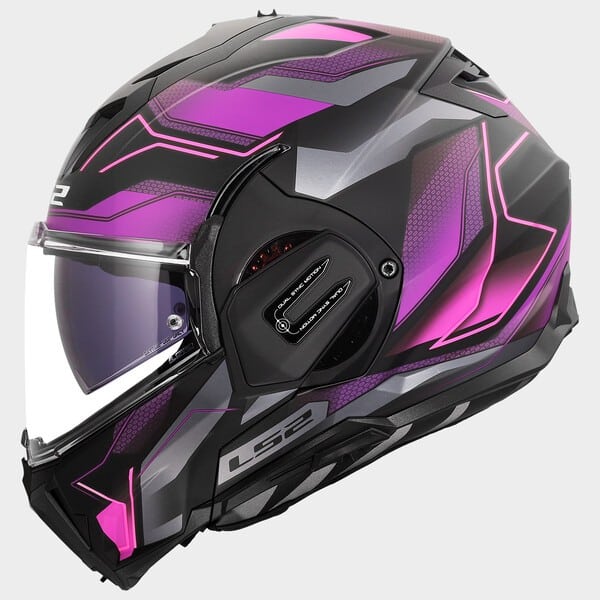 FF912 VALIANT GEAR ERVION PURPLE CASCO MODULAR LS2-FF912 VALIANT GEAR ERVION PURPLE/NEGRO ROSA - Imagen 1