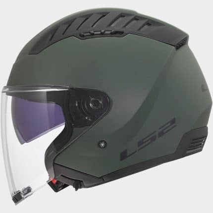 CASCO JET LS2 -OF600 COPTER II SOLID MILITARY GREEN/ VERDE-ECE 22.06. 